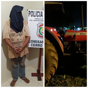 PJC: Policía incauta en Cerro Cora’i tractor hurtado de la prefectura de Ponta Porã